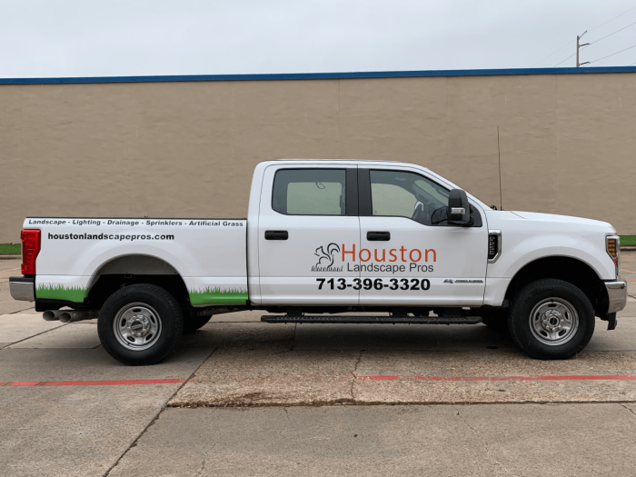 Pickup Truck Wrapping Houston Partial Wrap Side Advertise